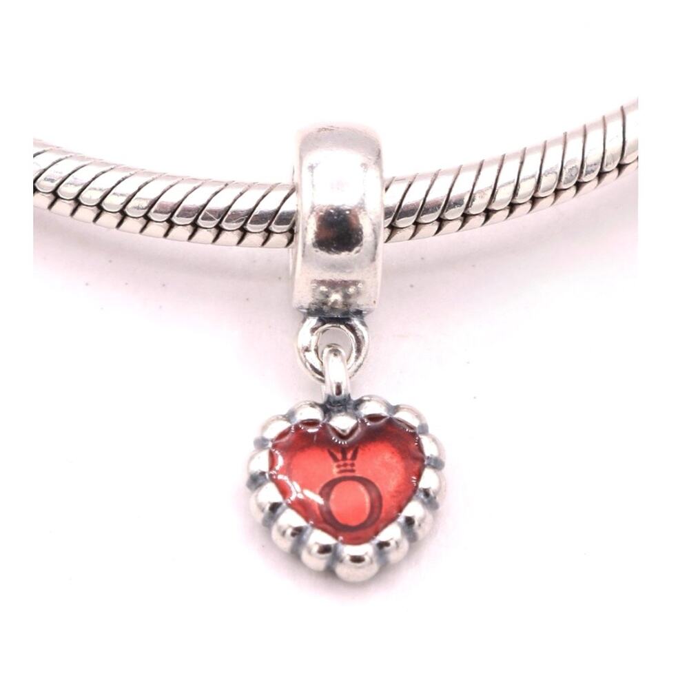 Authentic PANDORA Fuchsia Pandora Forever Charm